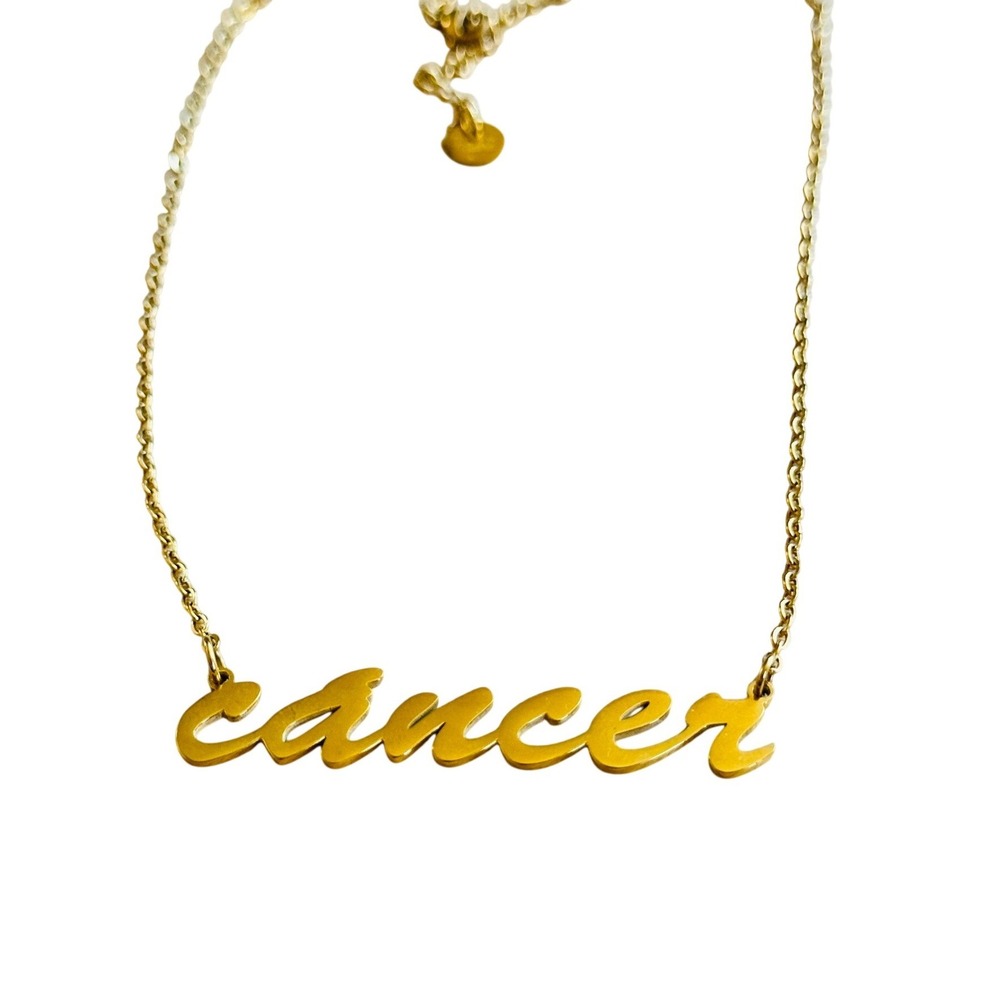 Hija De Tu Madre Cancer Astrology Necklace‎ 18k Gold Plated Chain Retro 21"